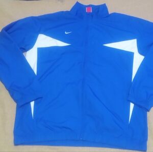 Nike Men's Royal Blue and White Windbreaker